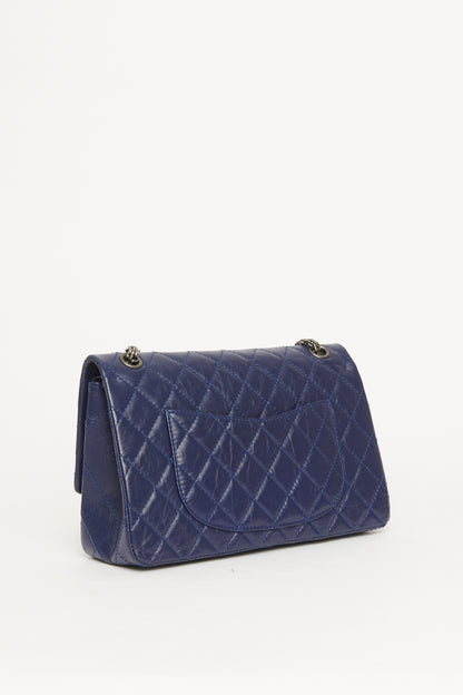 Blue 2.55 Reissue Quilted Leather 227 Preowned Flap Bag