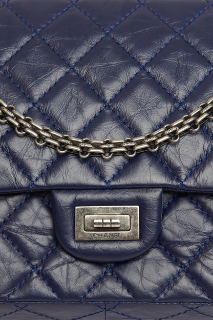 Blue 2.55 Reissue Quilted Leather 227 Preowned Flap Bag