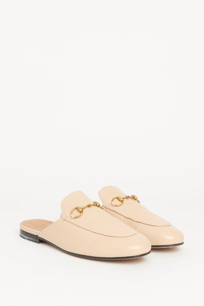 Nude Princetown Leather Preowned Loafer Mules