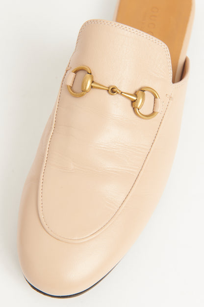 Nude Princetown Leather Preowned Loafer Mules