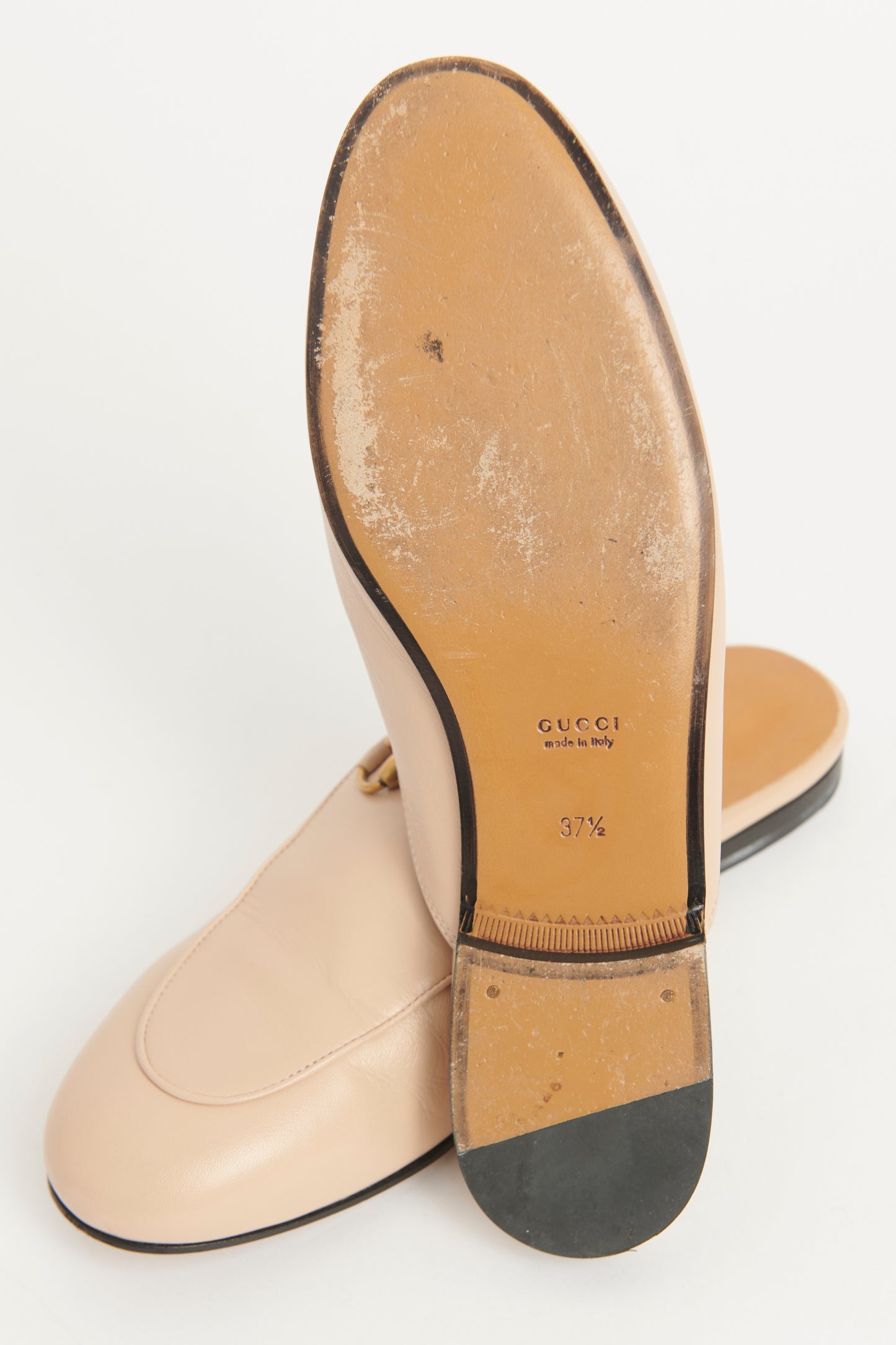 Nude Princetown Leather Preowned Loafer Mules