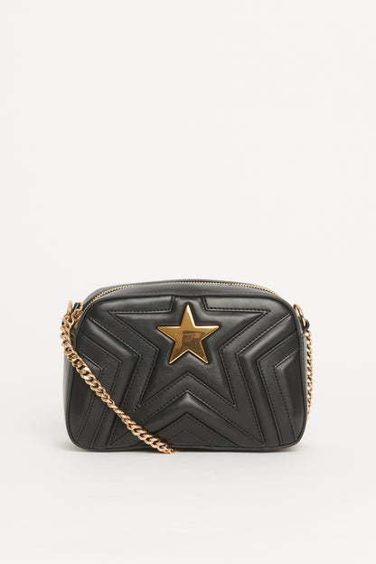 Black Vegan Leather Star Preowned Camera Bag