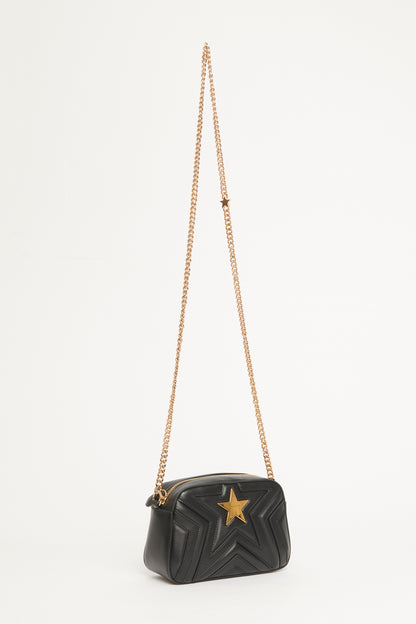 Black Vegan Leather Star Preowned Camera Bag