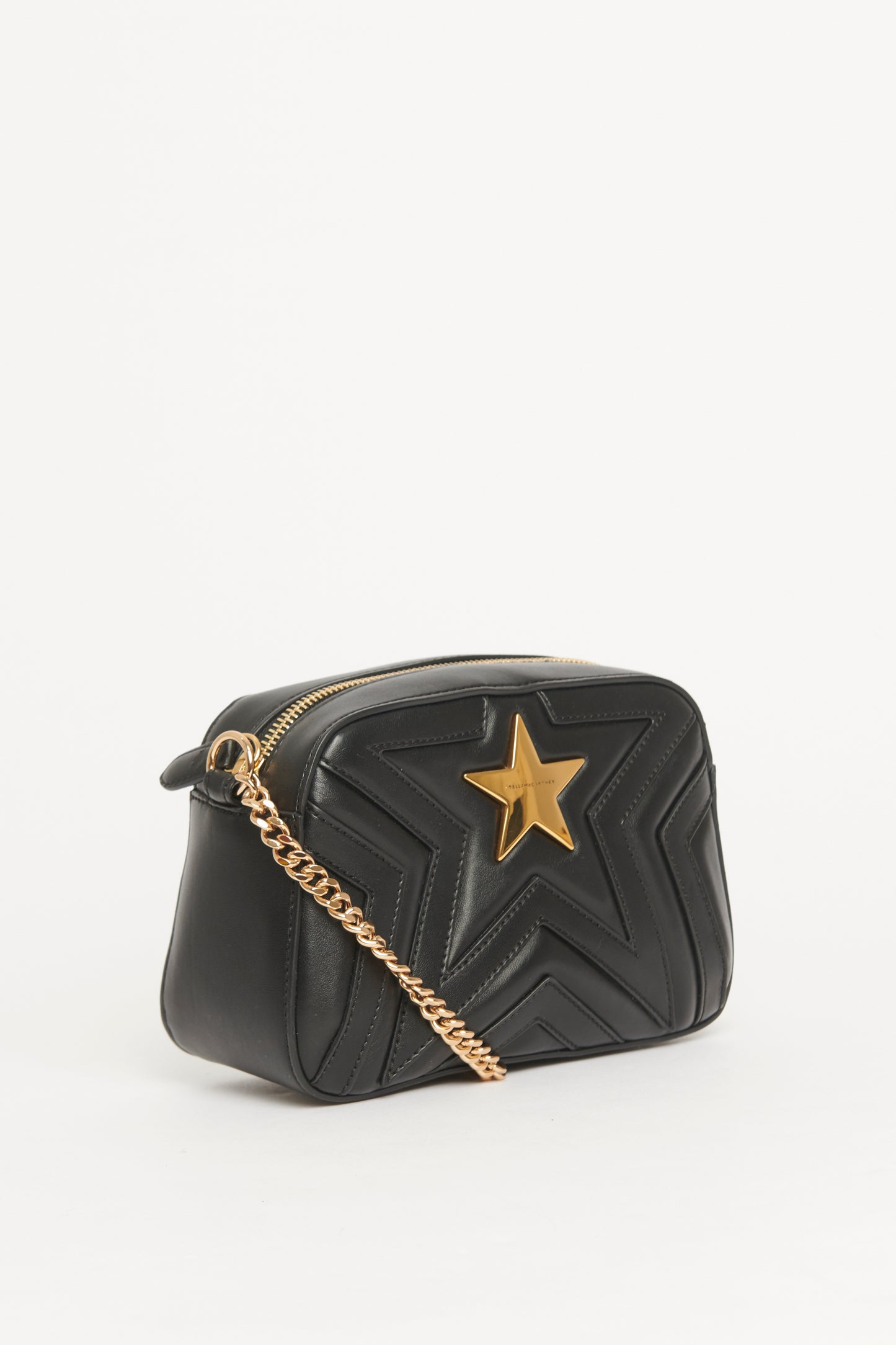 Black Vegan Leather Star Preowned Camera Bag