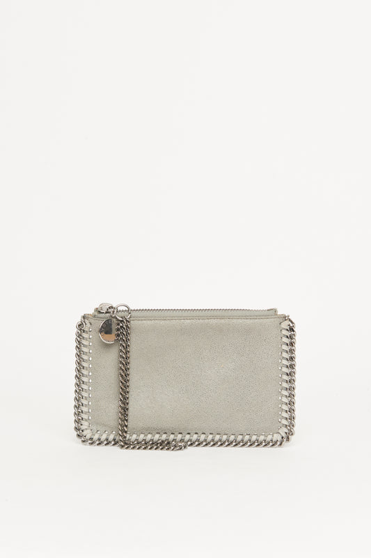 Grey Falabella Zip Preowned Cardholder