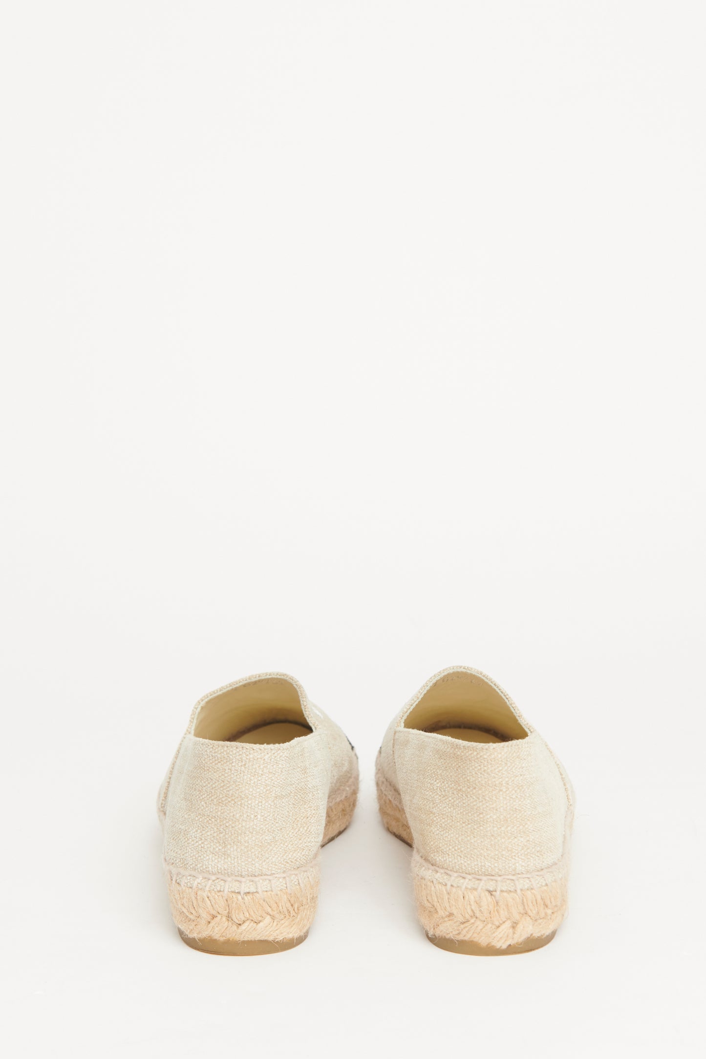 Beige Canvas Cap Toe CC Preowned Espadrilles