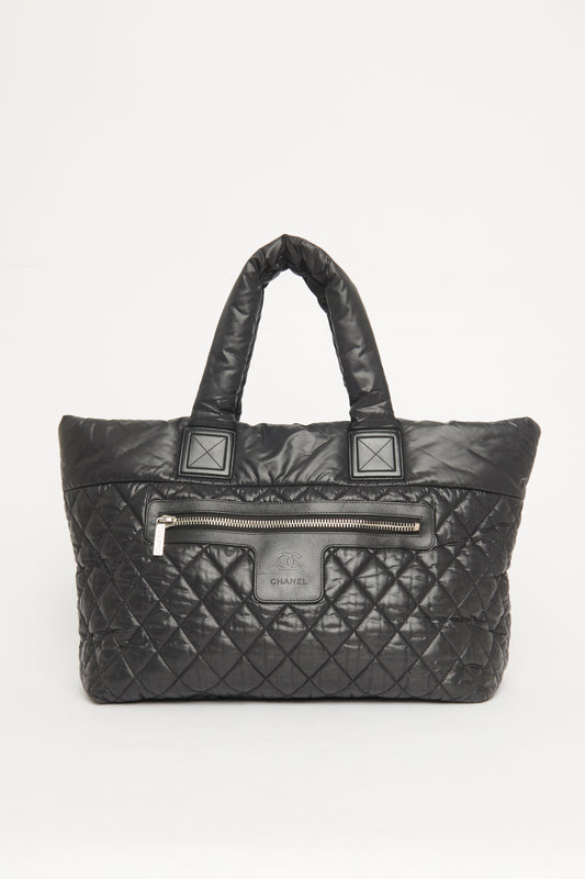 2013 Black Nylon Coco Cocoon Quilted Preowned Shoulder Bag