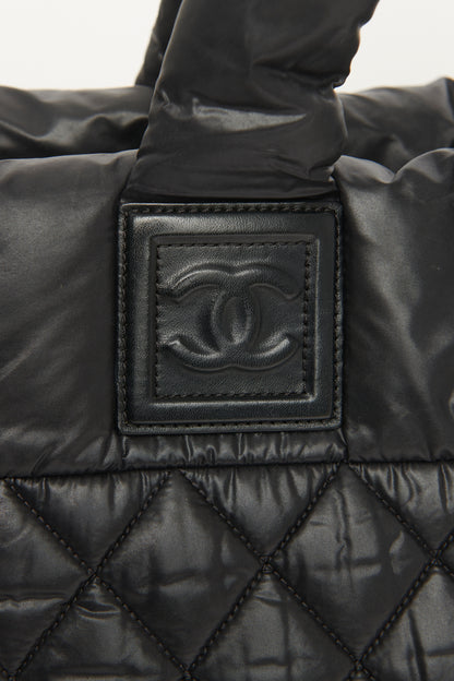 2013 Black Nylon Coco Cocoon Quilted Preowned Shoulder Bag