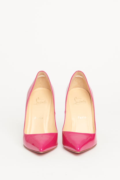 Grenadine Pink Patent Leather Pigalle 100 Preowned Pumps