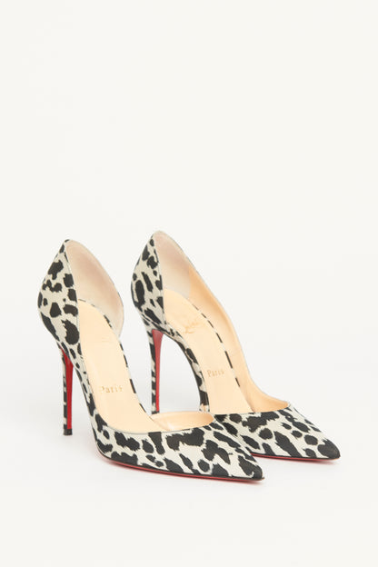 Monochrome Leopard Jacquard Iriza Preowned Pumps