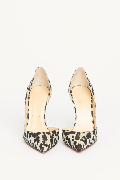 Monochrome Leopard Jacquard Iriza Preowned Pumps