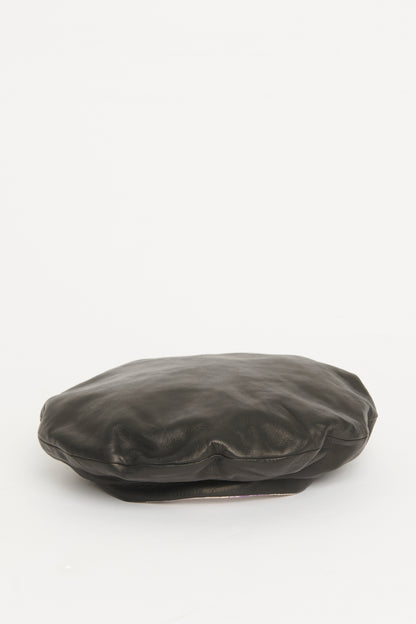 Black Leather Preowned Beret