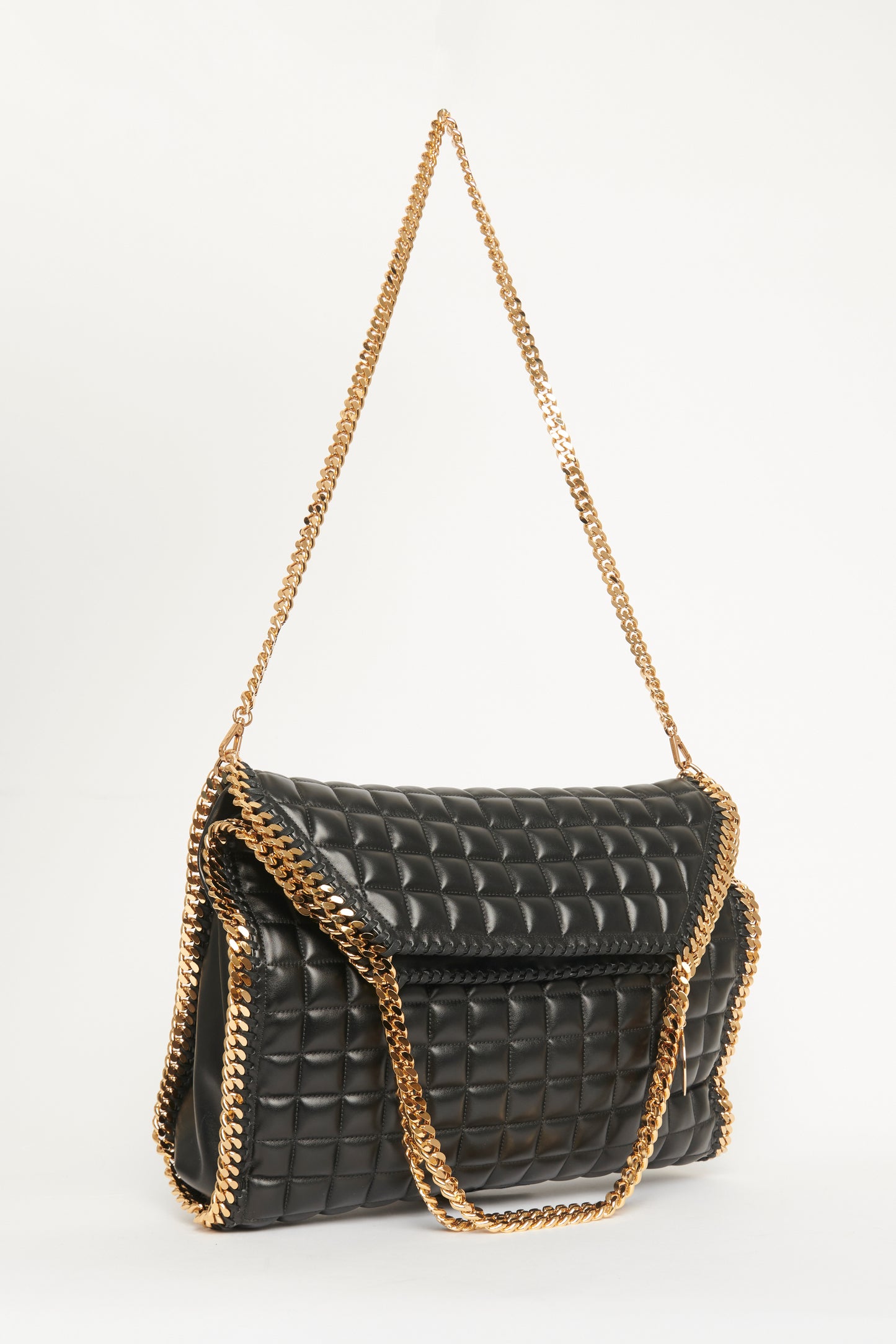 Black Oversized Quilted Falabella Preowned Bag