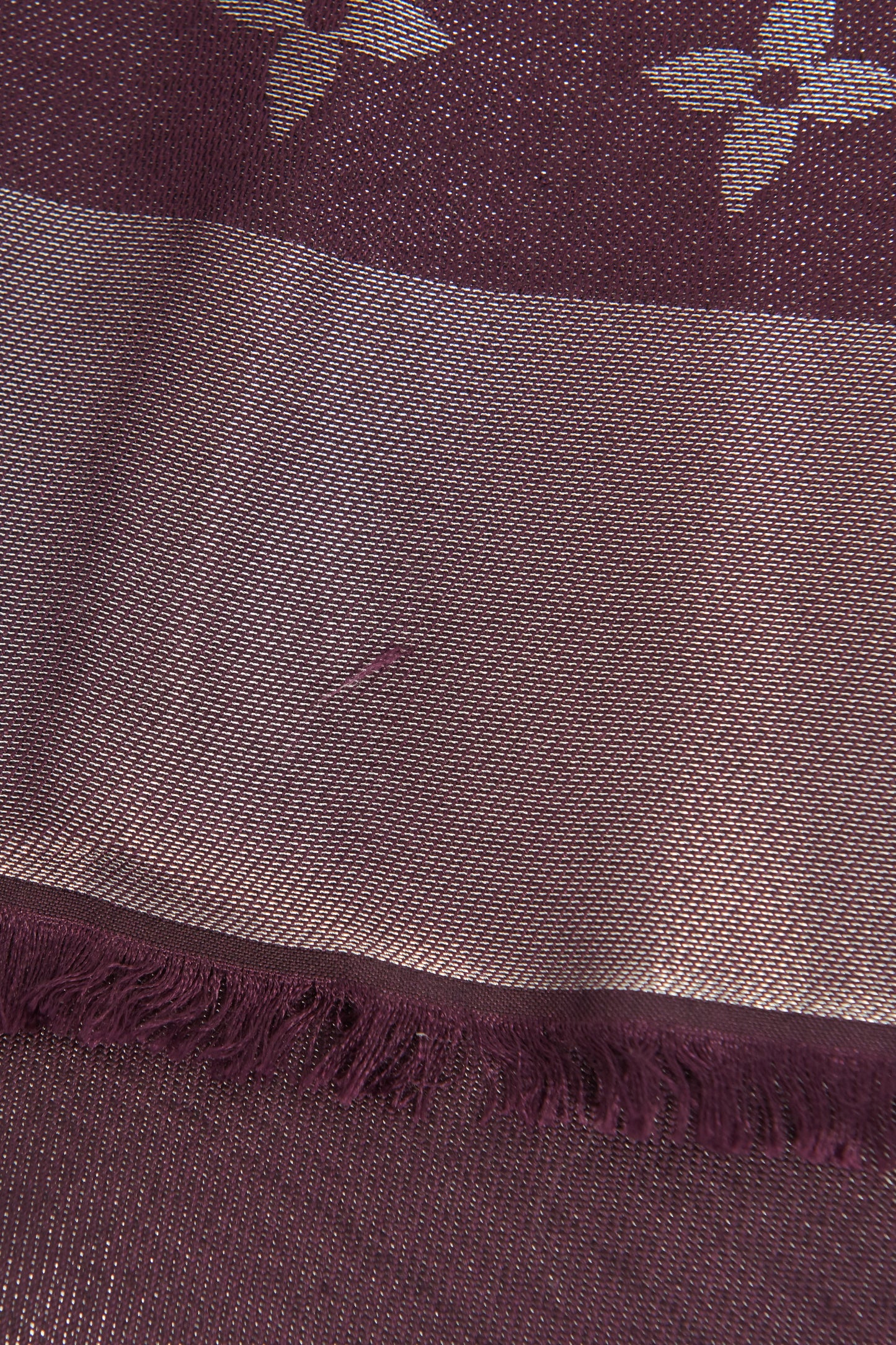 Amarante Monogram Shine Preowned Scarf