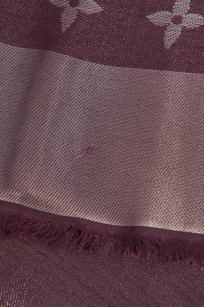 Amarante Monogram Shine Preowned Scarf