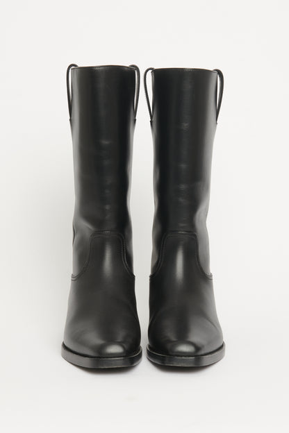 2023 Black Leather CC Preowned Cowboy Boots