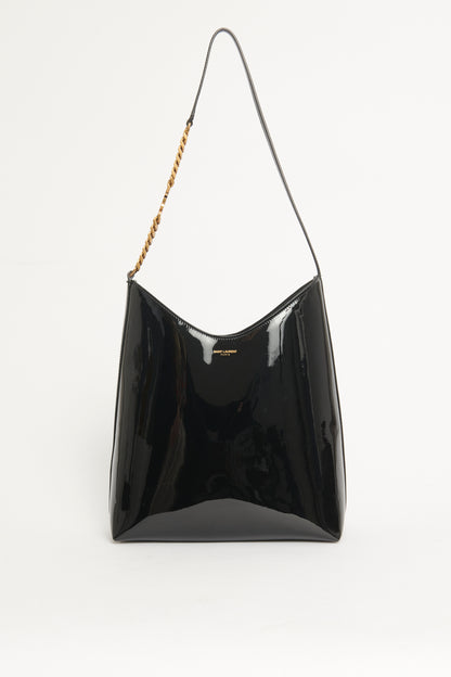 2023 Black Patent Rendez-Vous Preowned Hobo Shoulder Bag