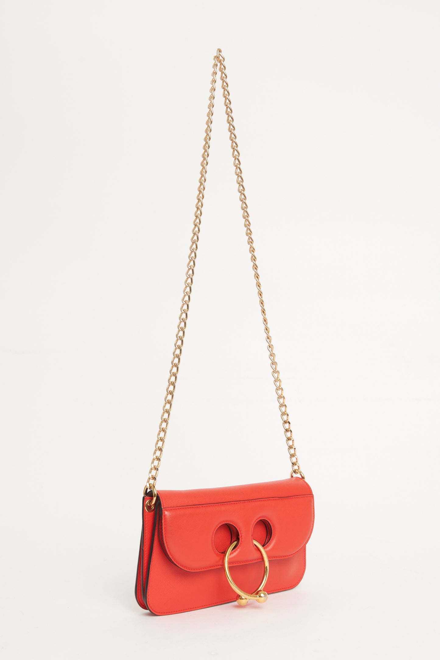 Red Leather Mini Pierce Preowned Crossbody Bag