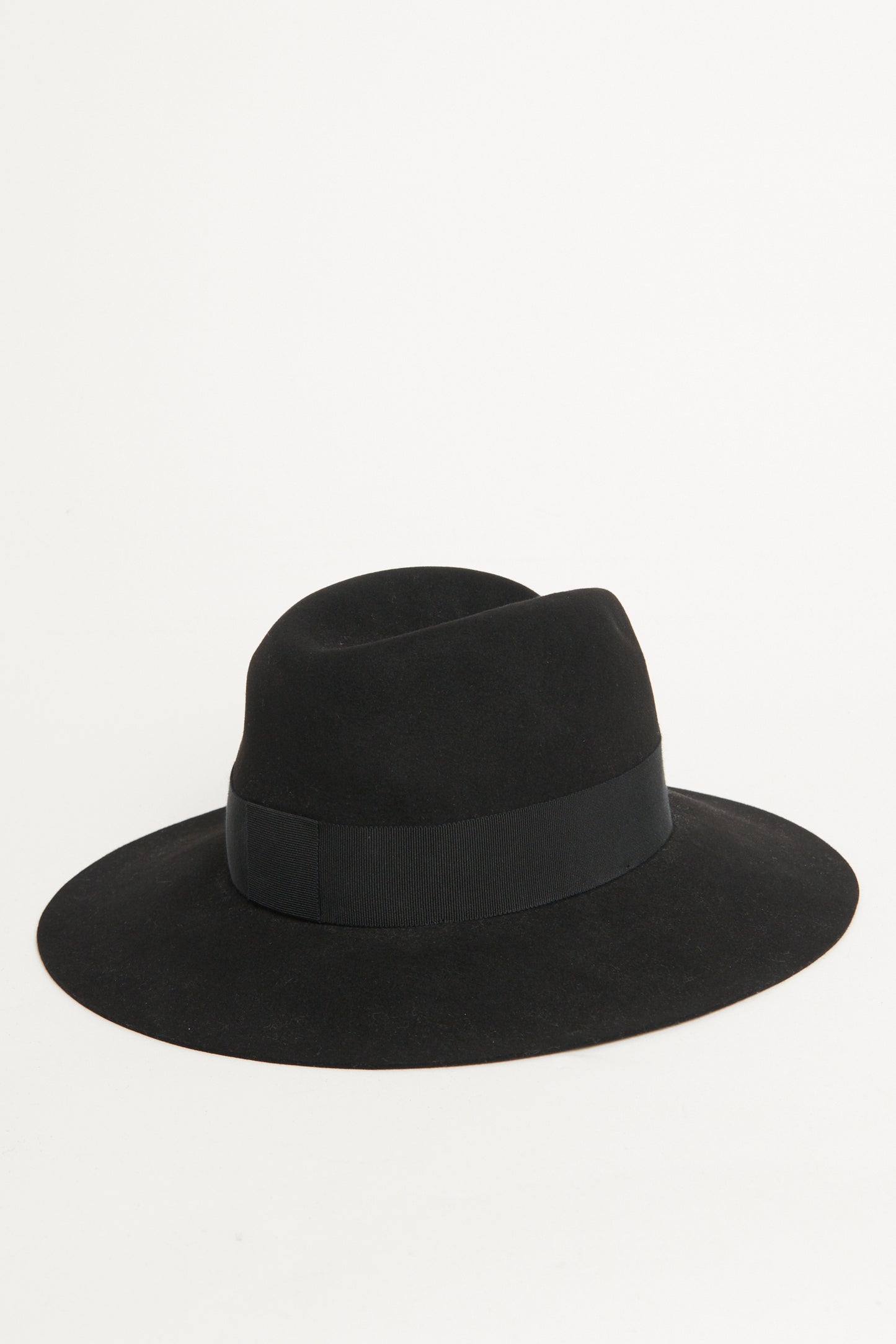 Black Felt Fedora Preowned Hat