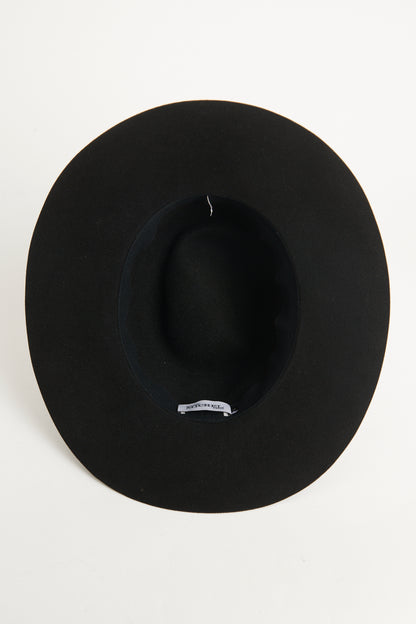 Black Felt Fedora Preowned Hat