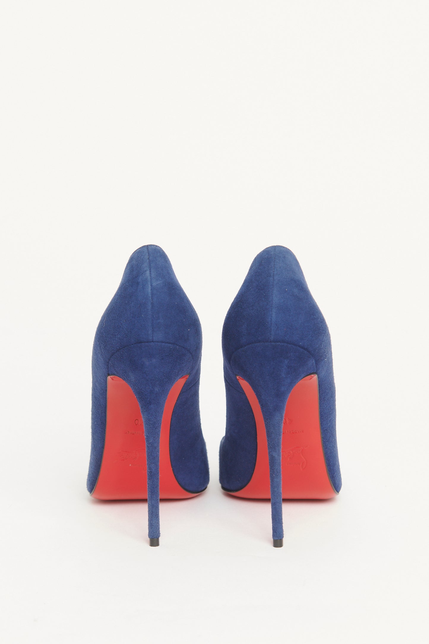 Blue Suede Preowned Pointed Toe So Kate Pumps