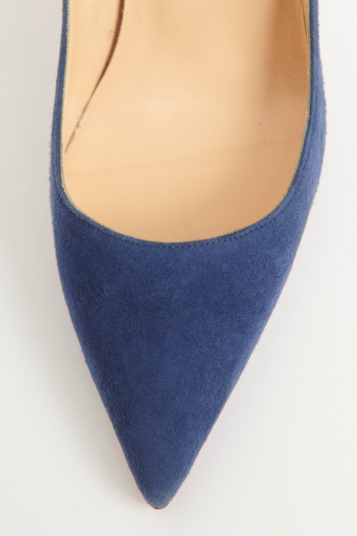 Blue Suede Preowned Pointed Toe So Kate Pumps