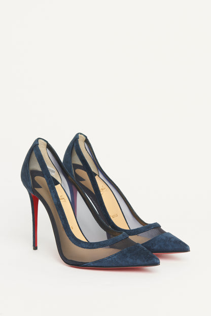 Blue Suede Preowned Galativi Pumps