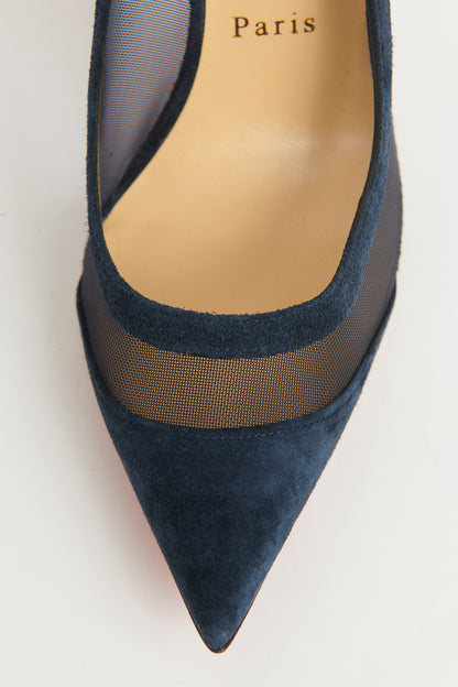 Blue Suede Preowned Galativi Pumps