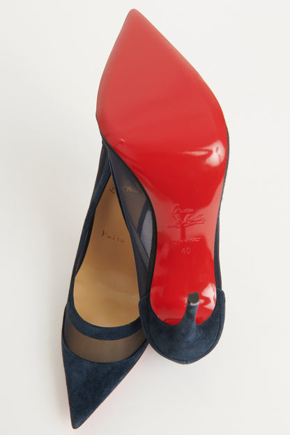 Blue Suede Preowned Galativi Pumps