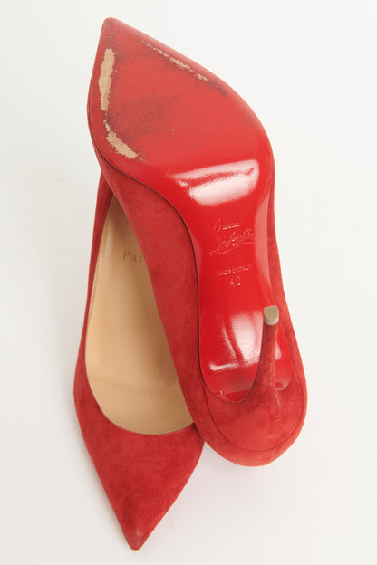 Red Suede Preowned So Kate Pumps