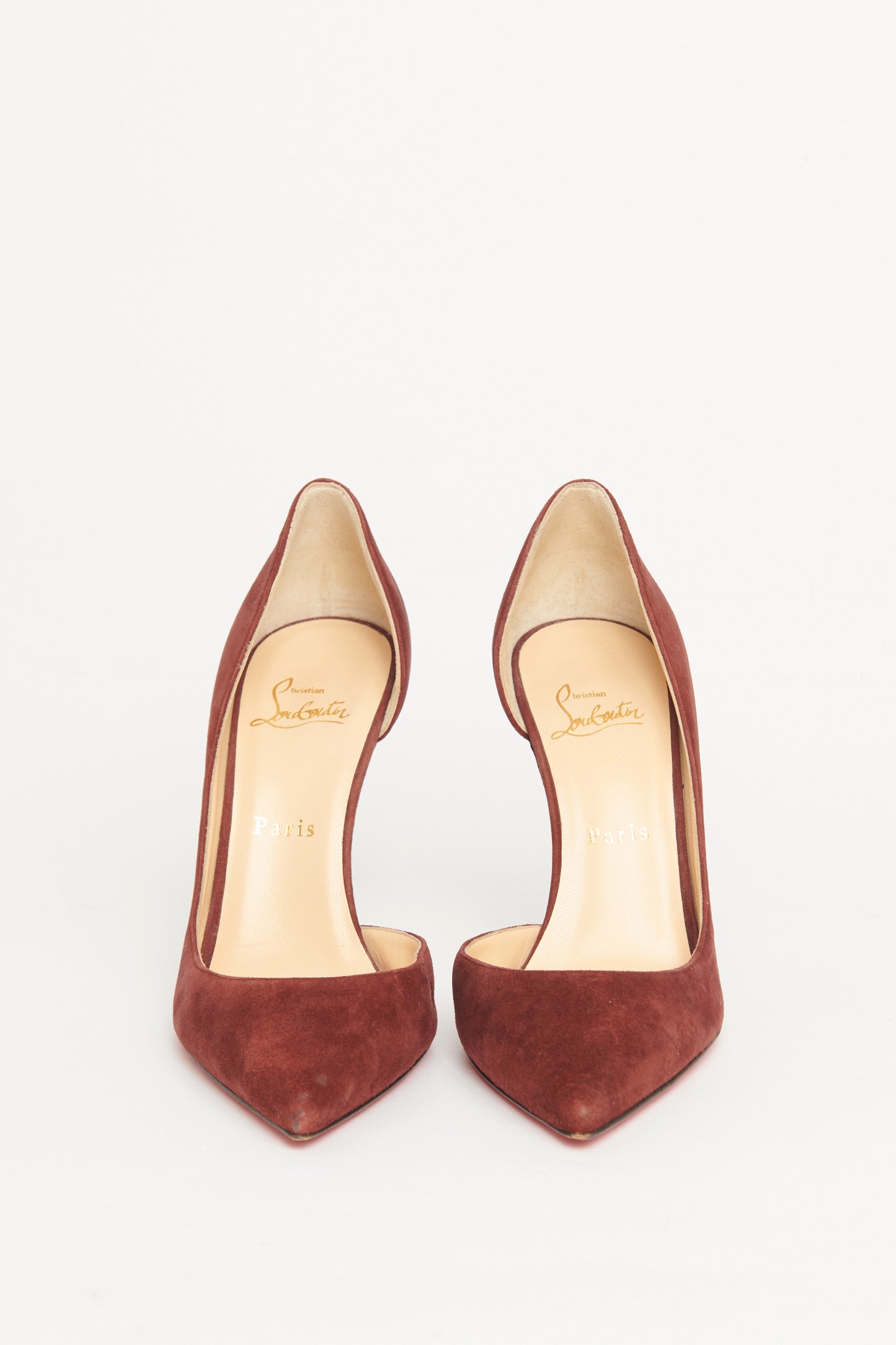 Maroon Suede Preowned Iriza D'Orsay Pumps