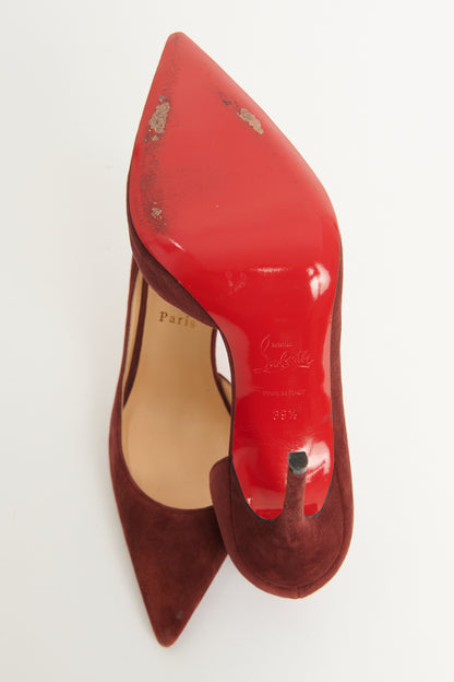 Maroon Suede Preowned Iriza D'Orsay Pumps