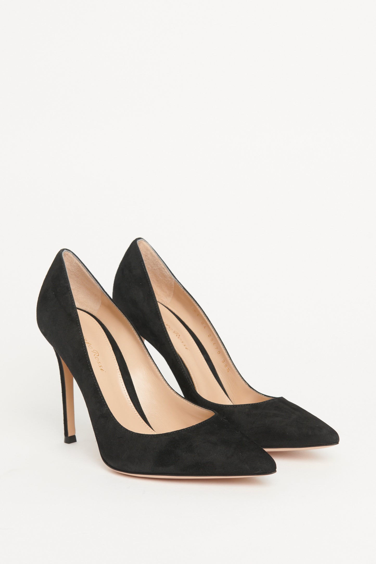 Black Suede Preowned Pointed Toe Pumps