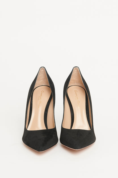 Black Suede Preowned Pointed Toe Pumps