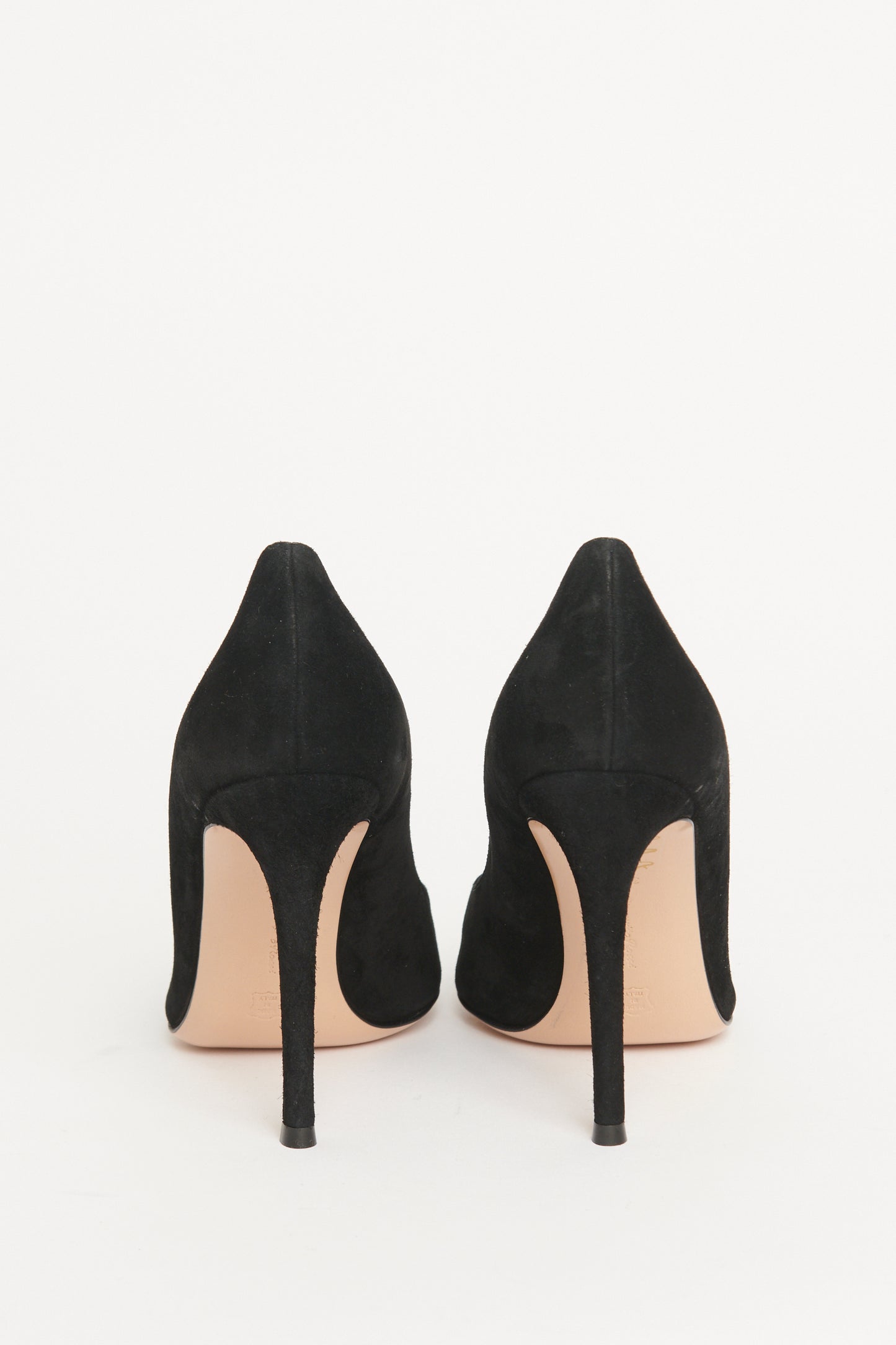 Black Suede Preowned Pointed Toe Pumps