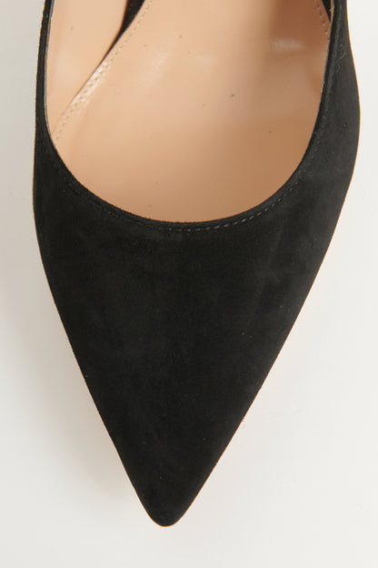 Black Suede Preowned Pointed Toe Pumps