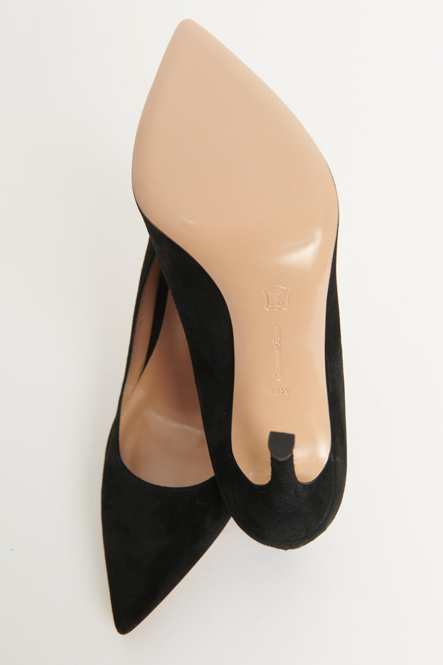 Black Suede Preowned Pointed Toe Pumps