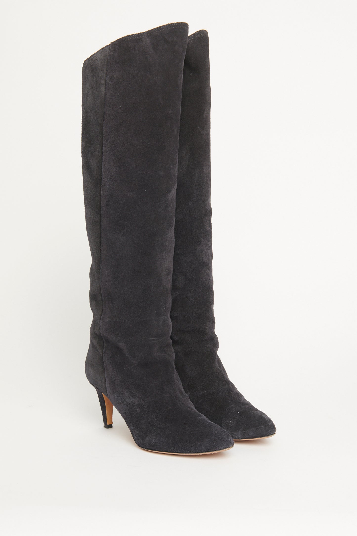 Faded Black Suede Preowned Lispa Boot