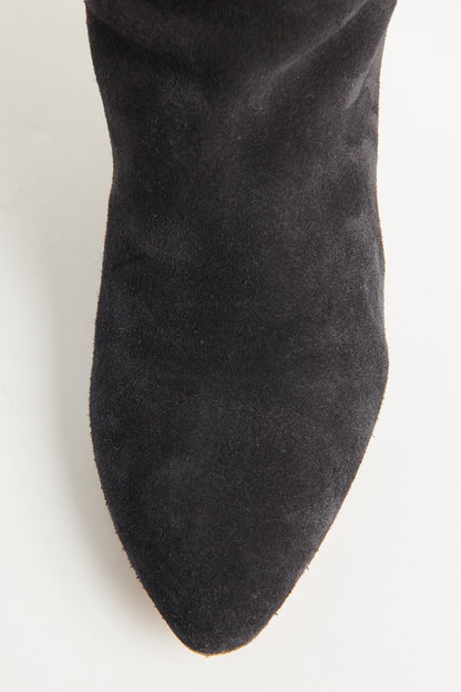 Faded Black Suede Preowned Lispa Boot