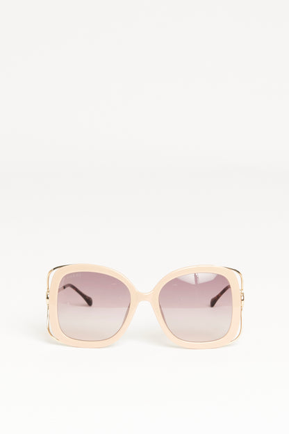 Pink Acetate Preowned Oversized Sunglasses
