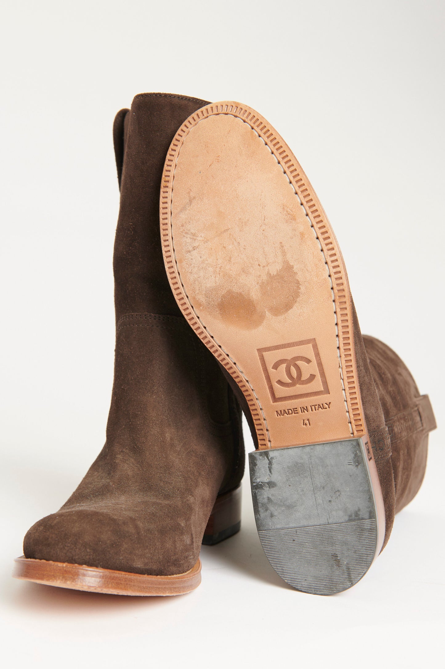 Brown Suede Preowned Cowboy Boots