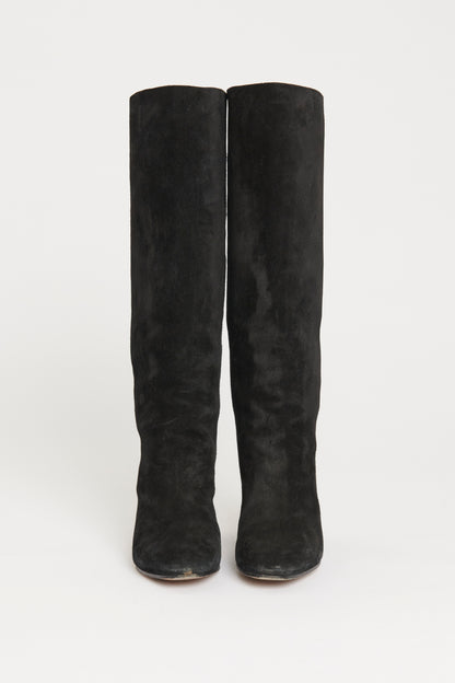 Black Suede Preowned Jayla 85 Knee-high Boots