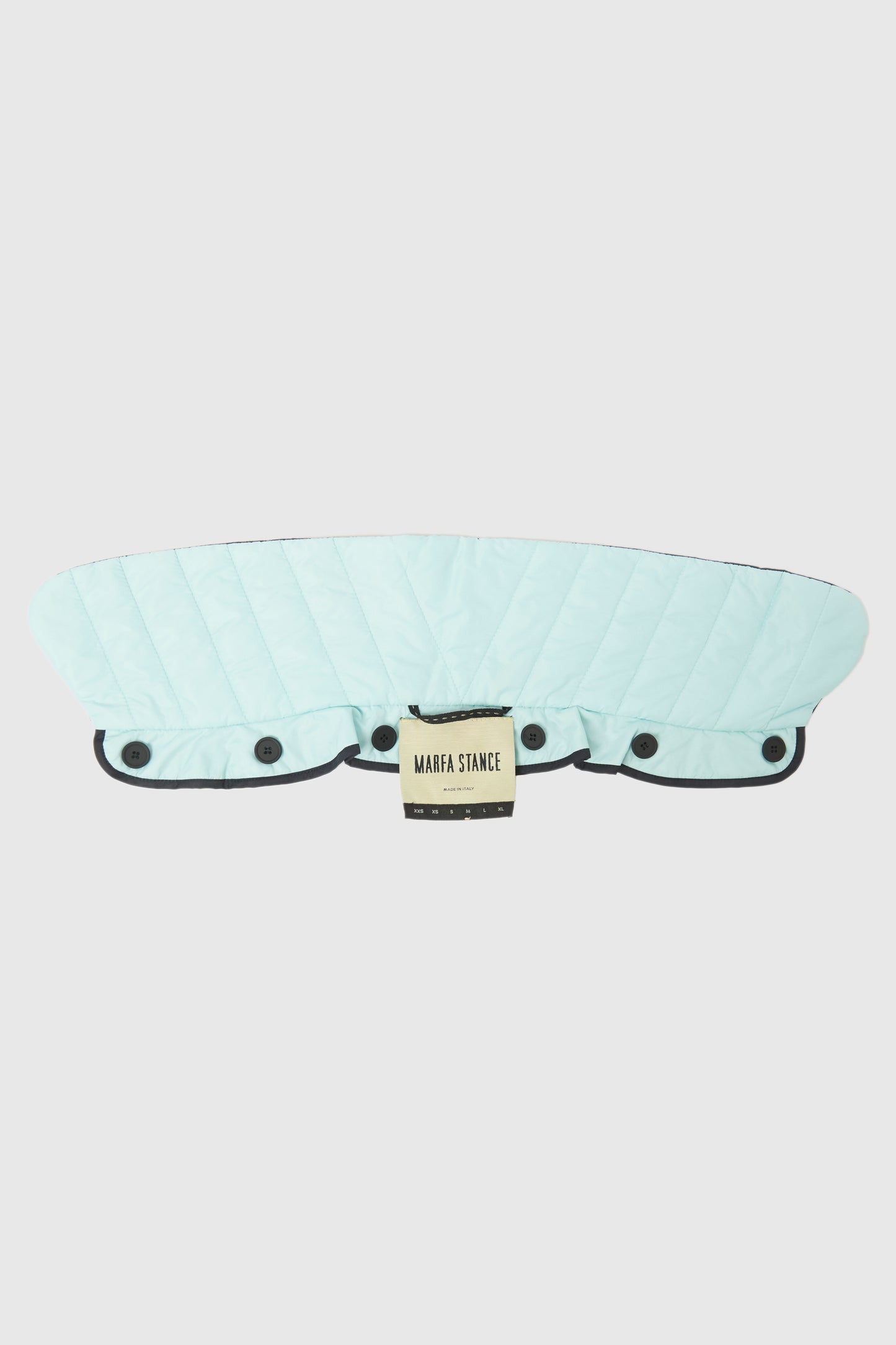 Sky Blue and Navy Quilted Collar