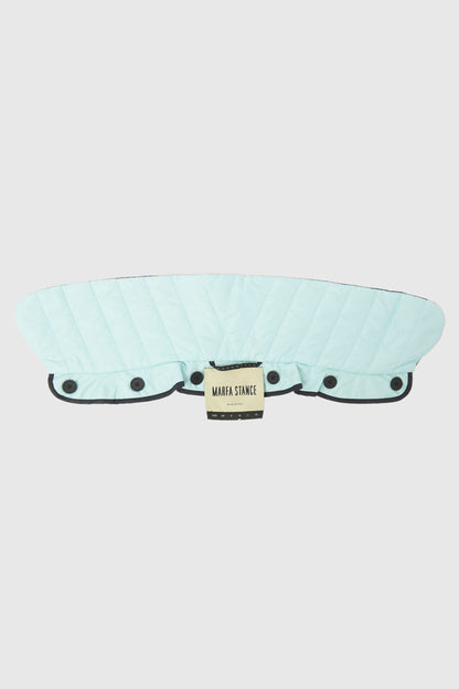 Sky Blue and Navy Quilted Collar