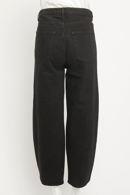 Black Barrel Leg Denim