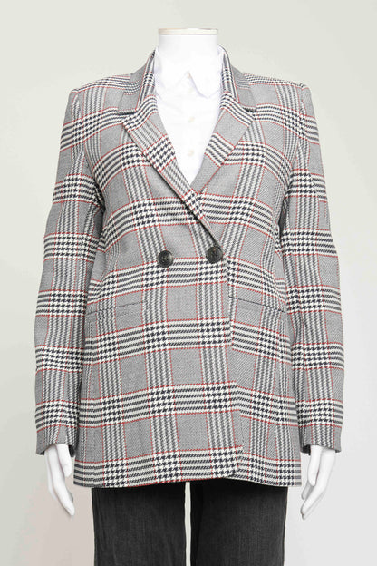 Multicoloured Houndstooth Polyester Blend Preowned Madeline Plaid Blazer