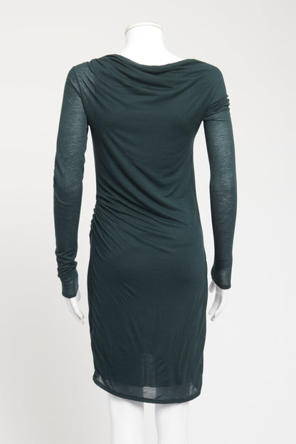 Green Jersey Preowned Asymmetric Dress