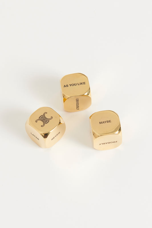 Gold Metal Triomphe Preowned Dice