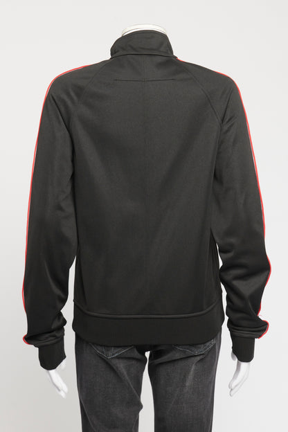 Black Polyester Preowned Side Stripe Sweatshirt