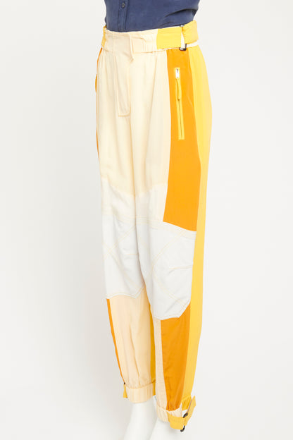 Lacey Yellow Silk Preowned Track Pants